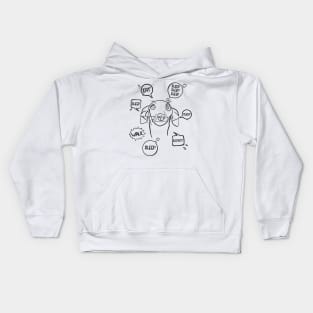 Funny design for Greyhound dog owners; Eat, sleep, walk, repeat Kids Hoodie